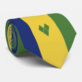 セントビンセントおよびグレナディーン諸島国旗 ネクタイ (ロール)