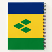 セントビンセントおよびグレナディーン諸島国旗 ノートブック (裏面)