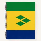 セントビンセントおよびグレナディーン諸島国旗 ノートブック (正面)