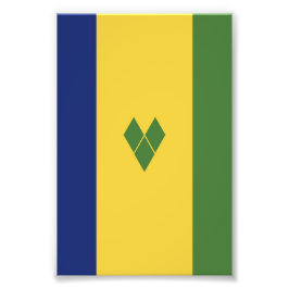 セントビンセントおよびグレナディーン諸島国旗 フォトプリント           