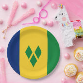 セントビンセントおよびグレナディーン諸島国旗 ペーパープレート (パーティー)