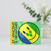 セントビンセントおよびグレナディーン諸島国旗 ポストカード (スタンド正面)