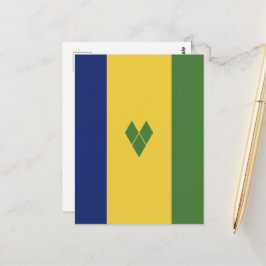 セントビンセントおよびグレナディーン諸島国旗 ポストカード