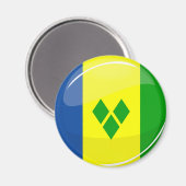 セントビンセントおよびグレナディーン諸島国旗 マグネット (正面/裏面)