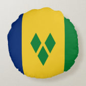 セントビンセントおよびグレナディーン諸島国旗 ラウンドクッション (裏面)