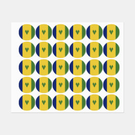 セントビンセントおよびグレナディーン諸島国旗 ラベル