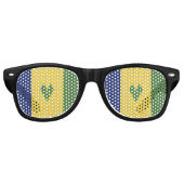 セントビンセントおよびグレナディーン諸島国旗 レトロサングラス (正面)