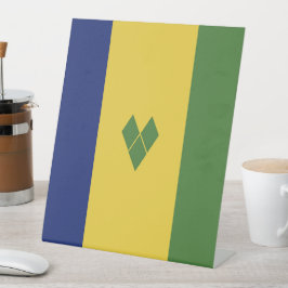 セントビンセントおよびグレナディーン諸島国旗 台座サイン