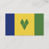 セントビンセントおよびグレナディーン諸島国旗 名刺 (正面)