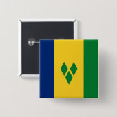セントビンセントおよびグレナディーン諸島国旗 缶バッジ (正面&裏面)