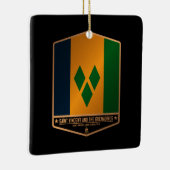 セントビンセントおよびグレナディーン諸島 セラミックオーナメント (右)
