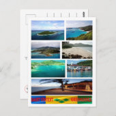 セントビンセントおよびグレナディーン諸島 – モザイク –  ポストカード (正面/裏面)