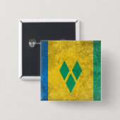 セントビンセントおよびグレナディーン諸島 缶バッジ (正面&裏面)
