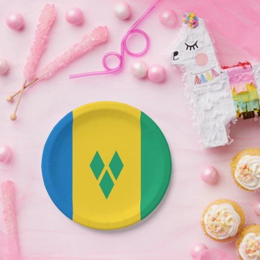 セントビンセントとグレナディーン旗 ペーパープレート (パーティー)
