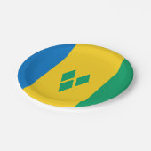 セントビンセントとグレナディーン旗 ペーパープレート (アングル)