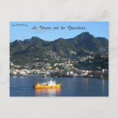 セントビンセントに向かって航海するフェリー提督II ポストカード (正面)