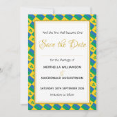 セントビンセントのキリスト教カスタムウェディングお祝い セーブザデート (正面)