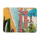 セントビンセントのビンテージ旅行ポスター マグネット (横)