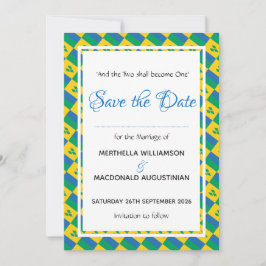 セントビンセントの愛国的なカスタムウェディングセレブレーション セーブザデート