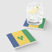 セントビンセントの旗 ストーンコースター (横)