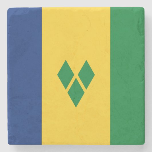 セントビンセントの旗 ストーンコースター (正面)