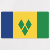 セントビンセントの旗 ラベル (デザイン1)