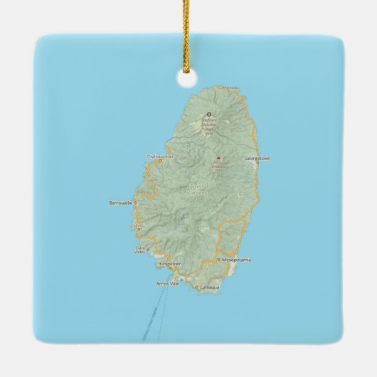 セントビンセントウエストインディクリスマス セラミックオーナメント (裏面)