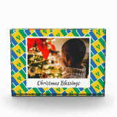 セントビンセントモダンフラッグのクリスマス記念品 フォトブロック (正面)