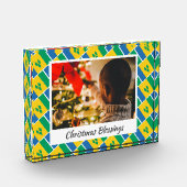 セントビンセントモダンフラッグのクリスマス記念品 フォトブロック (左)