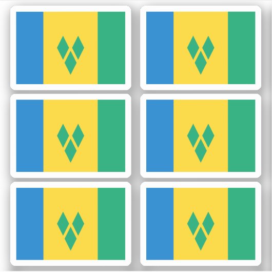 セントビンセント国旗 シール (正面)