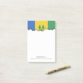 セントビンセント国旗 ポストイット (デスク上)