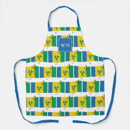 セントビンセント国旗 |モノグラム |ビンセント エプロン