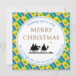 セントビンセント州旗3人の賢人クリスマス シーズンカード