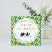 セントビンセント旗 三賢者のクリスマス シーズンカード (スタンド正面)