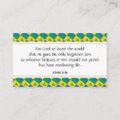 セントビンセント聖なる書物、 経典ジョン3:16 名刺 (裏面)