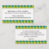 セントビンセント聖なる書物、 経典ジョン3:16 名刺 (正面/裏面)