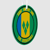 セントビンセント・グレナディン諸島の円形の紋章 オーナメント (正面)