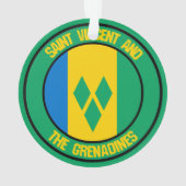 セントビンセント・グレナディン諸島の円形の紋章 オーナメント (裏面)