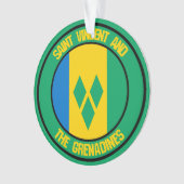 セントビンセント・グレナディン諸島の円形の紋章 オーナメント (正面)