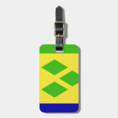 セントビンセント・グレナディン諸島の旗 ラゲッジタグ (正面縦)