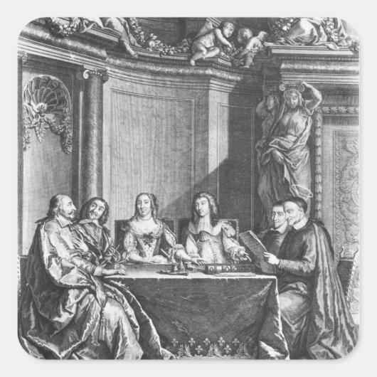 セントビンセント・ド・ポールと(鳥)ショウジョウコウカンチョウ・ジュール・マザリン スクエアシール (正面)