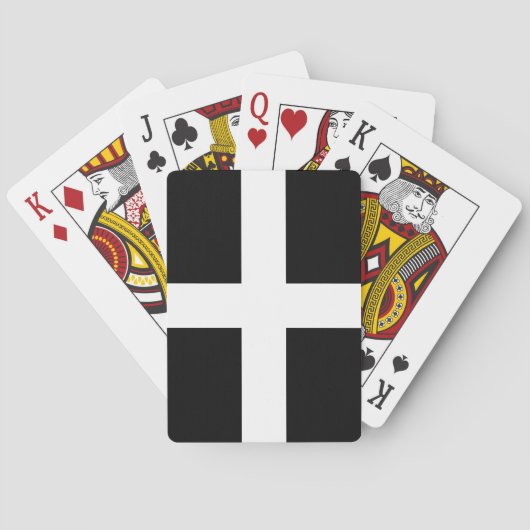 セントピラン国旗/コーンウォールトランプ国旗 トランプ (裏面)