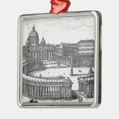 セントピーターのスクエアのためのBerniniの元の計画 メタルオーナメント (左)