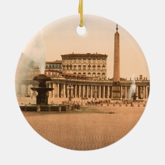 セントピーターのスクエア、バチカン市国 セラミックオーナメント (裏面)