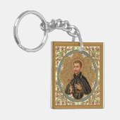 セントピータークレバー(BK 058)スクエア キーホルダー (正面左)