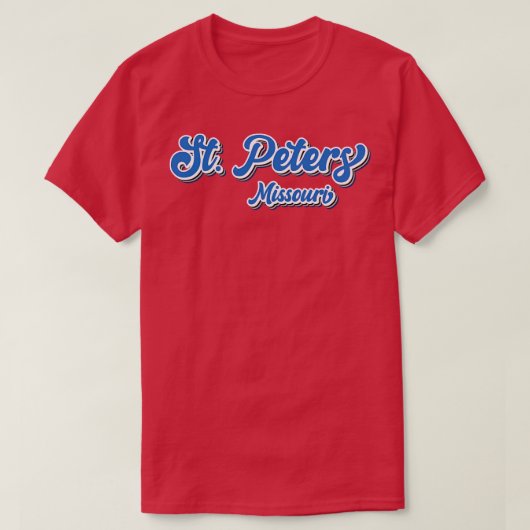 セントピータースミズーリタイポグラフィ Tシャツ (デザイン正面)