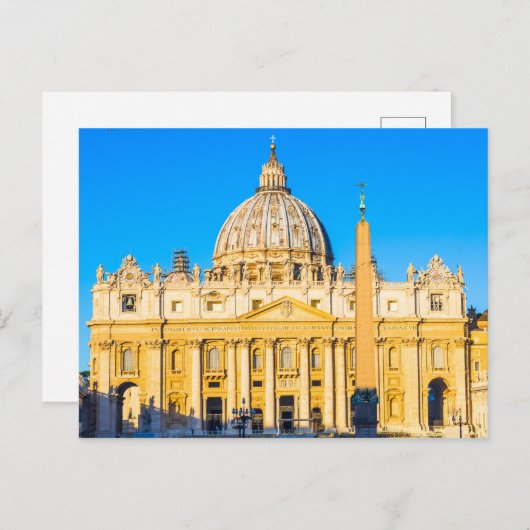 セントピーターズカテドラルバシリカローマイタリア ポストカード (正面/裏面)