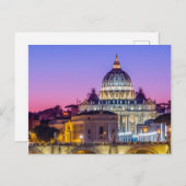 セントピーターズカテドラルバチカンシティローマデュスク ポストカード (正面/裏面)