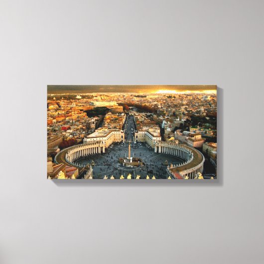 セントピーターズスクエアバチカン市 キャンバスプリント (正面)