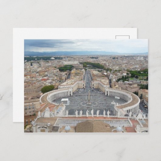 セントピーターズスクエアローマイタリア ポストカード (正面/裏面)